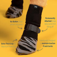 DOK TigerToes Premium Non-Slip Dog Socks for Hardwood Floors - Extra-Thick Grip That Works Even When Twisted - Prevents Licking, Slipping, and Great for Dog Paw Protection (XXXL)