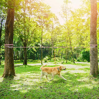 Tresbro Camping Leash, 50ft-100ft Dog Trolley System for Dogs up to 300lbs, Portable Dog Runner Lead for Yard and Park, Outside, Reflective Tie Out Cable for Camping and Courtyard