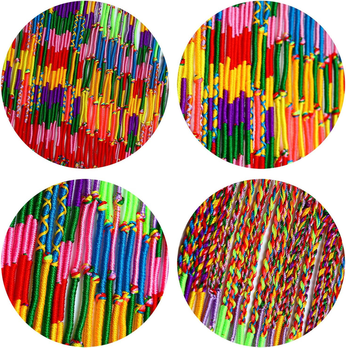 Resinta 100 Pieces Handmade Braided Bracelets Assorted Colors - Color B - image 4