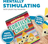 Outward Hound Hide-A-Birthday-Cake Plush Squeaky Dog Toy - Tortilla Chips - image 4