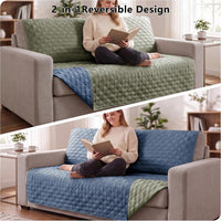 Waterproof Couch Cover, Washable Dog & Pet Furniture Protector - Blue+green / 52x82 Inches - image 4