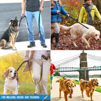 Heavy Duty Dog Leash - 2 Handles by Padded Traffic Handle for Extra Control, 6foot Long - Perfect - 6 ft / Bright Green - image 3
