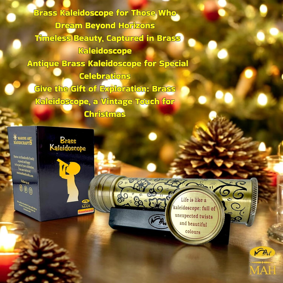 MAH Handcrafted Brass Kaleidoscope - Kaleidoscope – Wonder Edition 5 - image 2