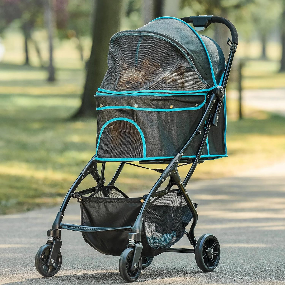 Carlson Pet Products Stroller - Black with Blue Details - image 4