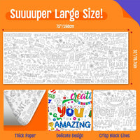 SpriteGru jumbo Halloween coloring poster with ghosts, pumpkins and witches - view 11