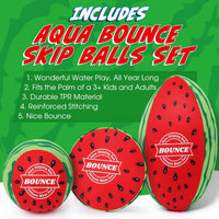 Billeeit. 5Pcs Rainbow Water Skipping Balls Set for Pool - Watermelon - image 4