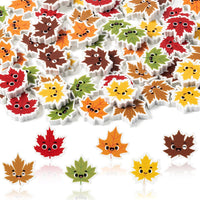 Yopyame 60 pack fall mini erasers shaped like maple leaves, pumpkins, acorns and bears - view 2