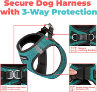 Voyager Step-in Air Dog Vest Harness - Turquoise 2-Tone / S (Chest: 14.5 - 16") - image 2