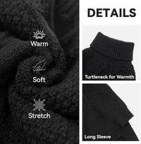 Dog Sweater Long Sleeve Warm Knit Sweaters for Small Dogs Cats Boy – Essentials for Dogs - Black / XXX-Large - image 3