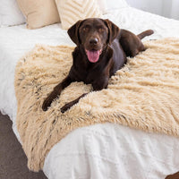 Best Friends by Sheri Dog Blanket, Shag Faux Fur - Taupe / 40" x 50" - image 2