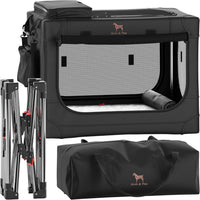 Noah & Paw XXL Collapsible Dog Crate, 42" - Black / 24.0"L x 17.0"W x 17.0"H
