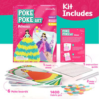 Jackinthebox Poke Art Magical Flower Pressing Craft Kit for Girls - Princess - image 2