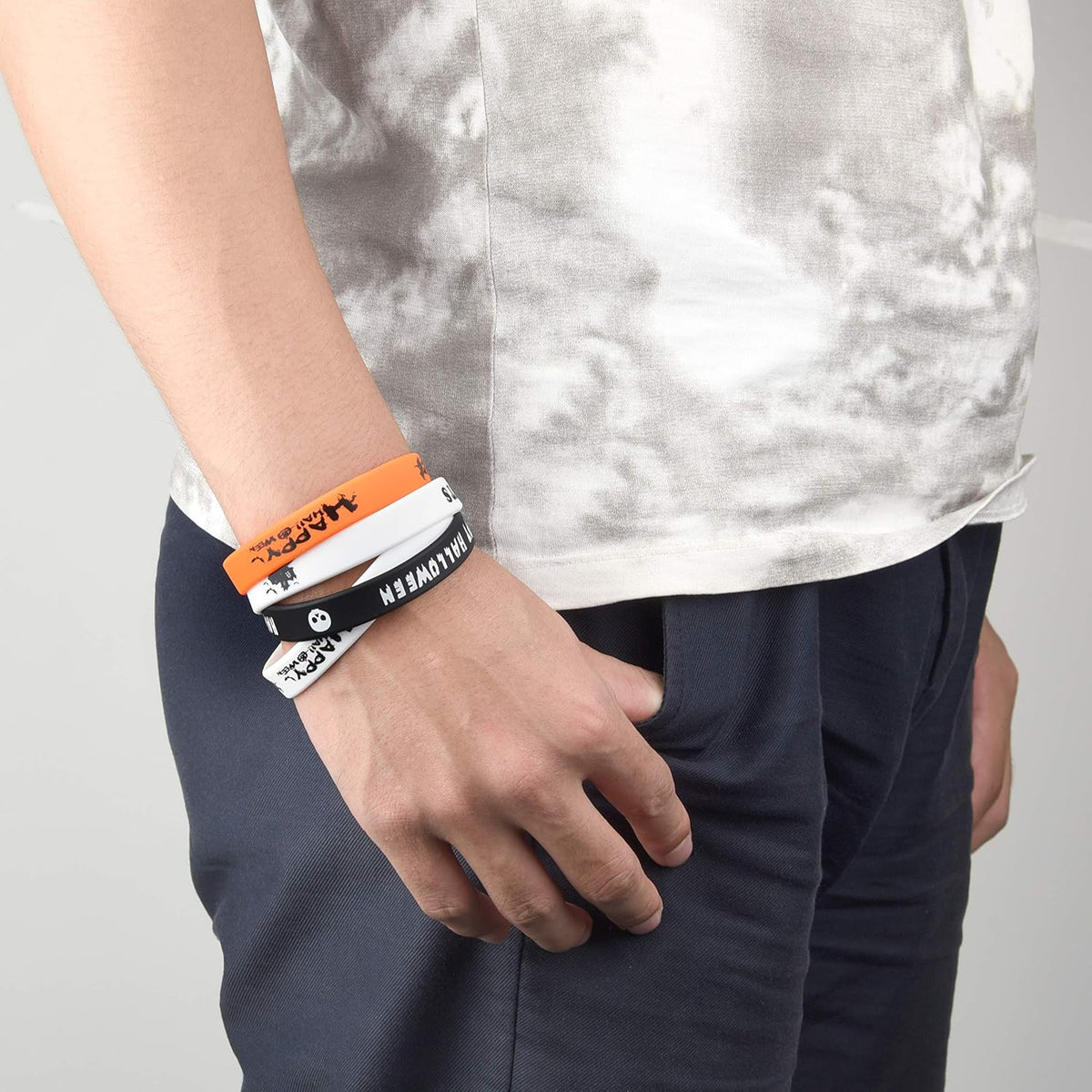 FEPITO 36 Pcs Halloween Silicone Bracelets 7 Classic Models Halloween - 49 - image 4