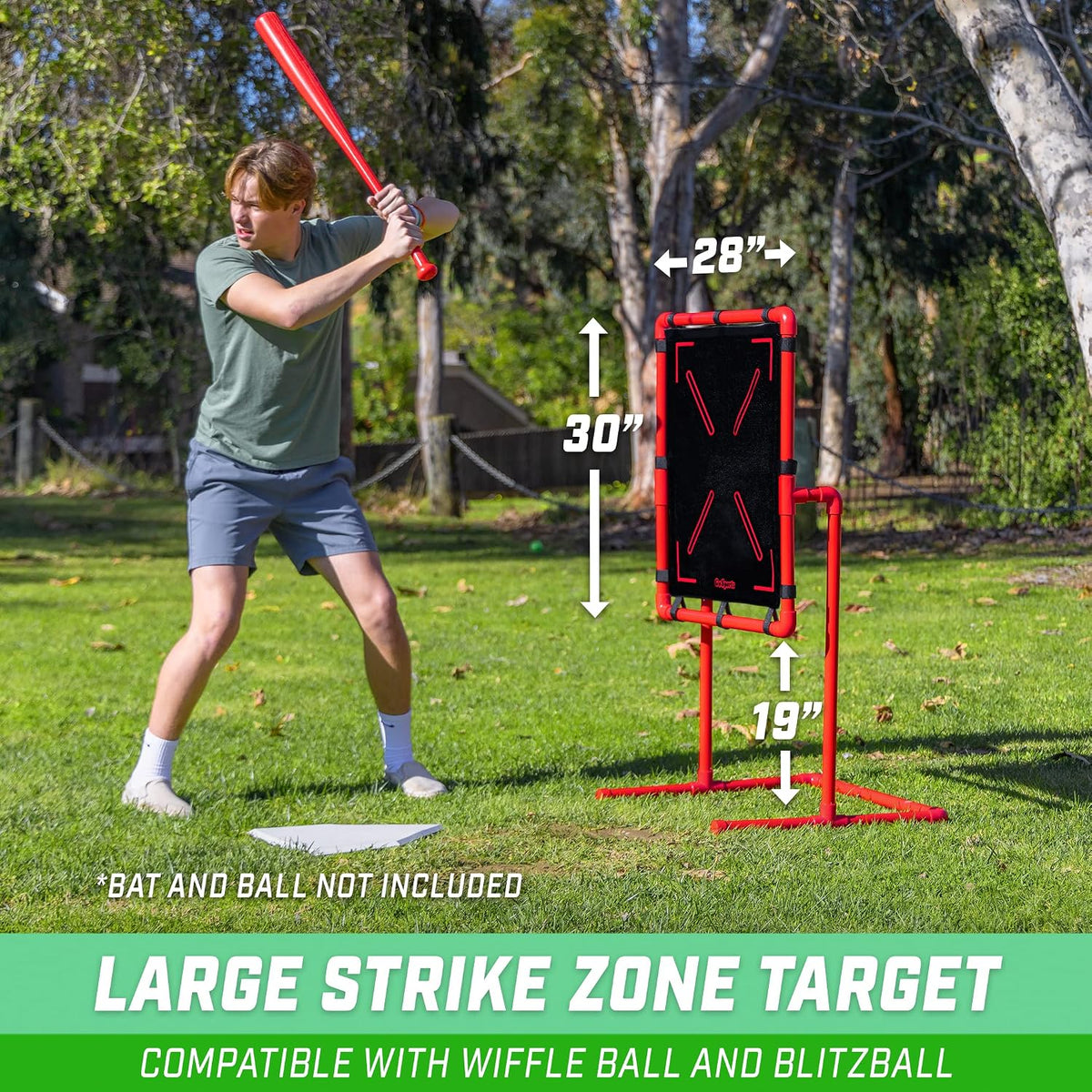 GoSports Baseball Strike Zone Target for Plastic Balls - Large 30" x 28" - image 3