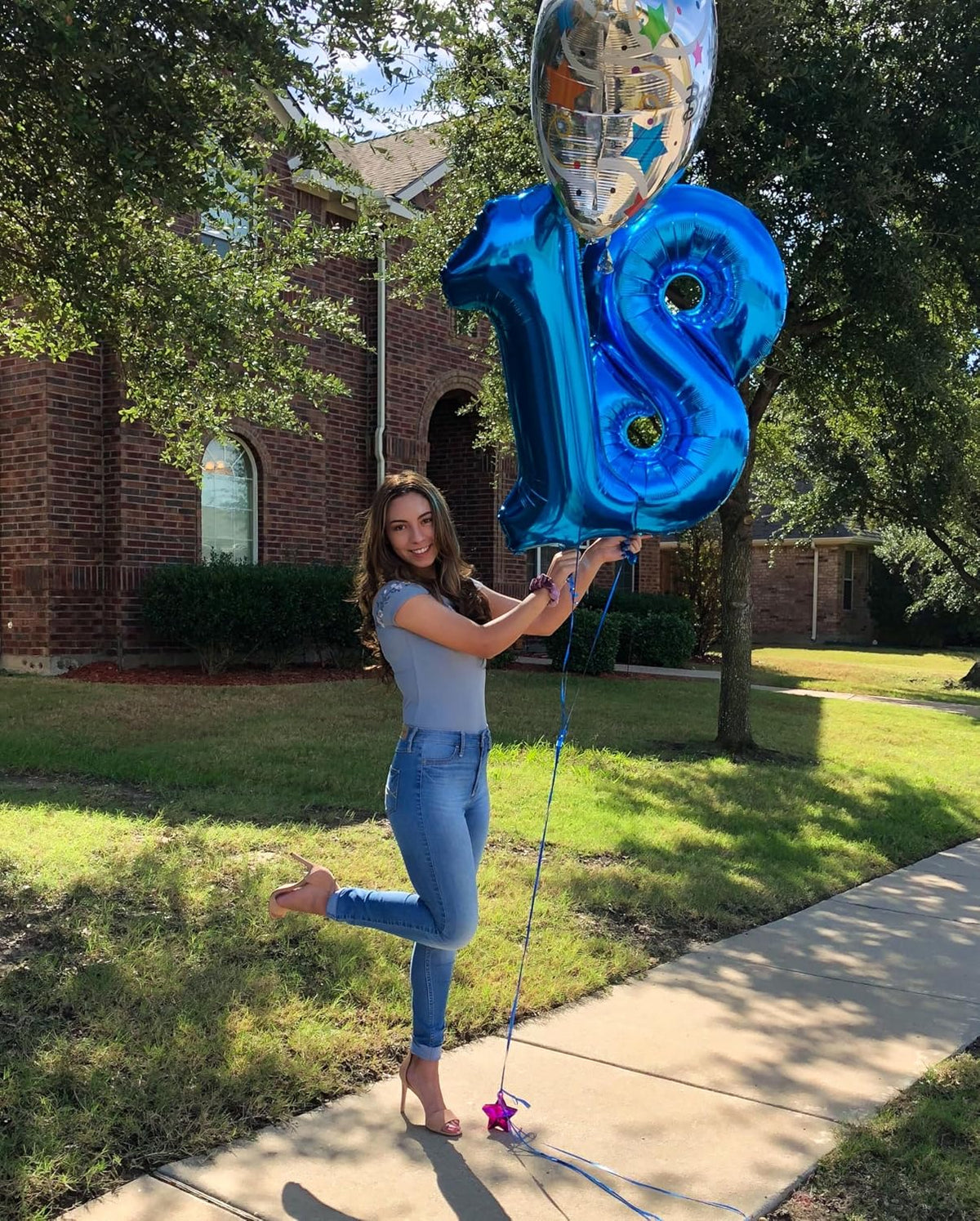 Navy Blue 1 Balloon, Number Balloon 40 Inch - Navy Blue / Number 1 - image 2