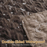 FunFurry Waterproof Dog Blanket, Couch Cover for Dogs Washable - 82 X 102 Inch - 1 Pack / Dark＆light Brown - image 2