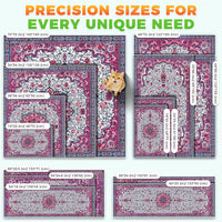 Hompet Cat Litter Mat 2 Pack - 36x60 Inch (Pack of 2) / Rose Pink Mandala - image 4