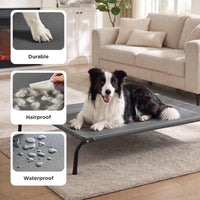 Bedsure Outdoor Elevated Cooling Dog Bed Large Sized Dog - Brown / 49"L x 31.5"W x 8"Th - image 2