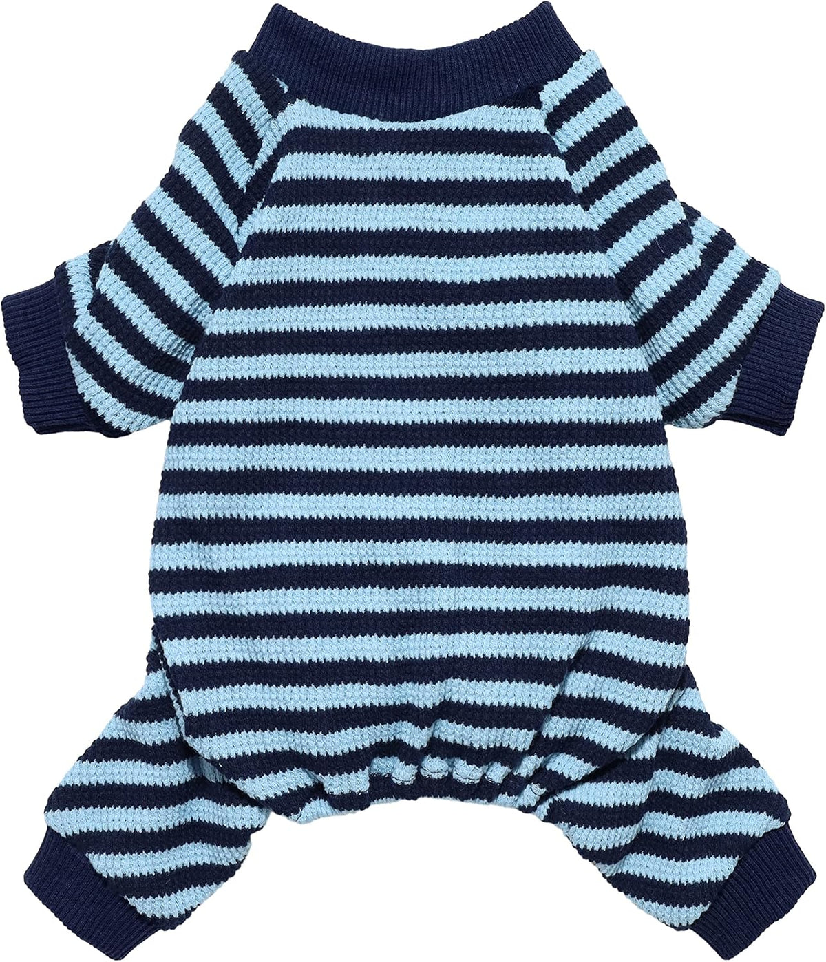 Fitwarm Green and White Striped Dog Pajamas - X-Small / Blue