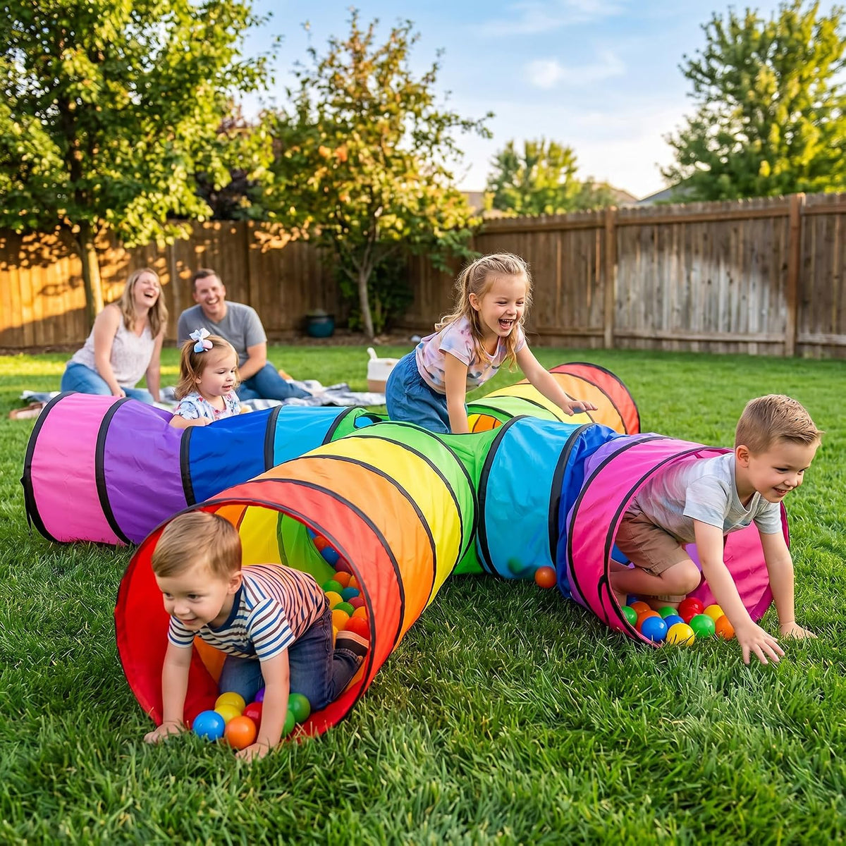 Kids Play Tunnel Tent for Toddlers - 1 Pc Xxl - image 4