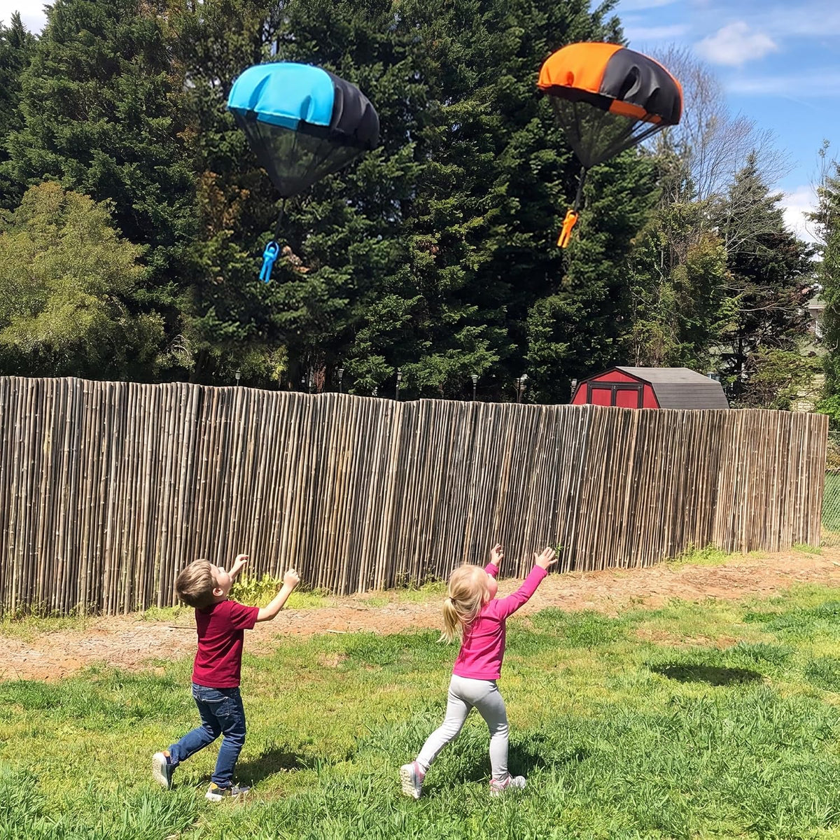 Yeeeasy Tangle-Free Parachute Toys for Kids Outdoor Flying Game - Standard 8Pcs - image 3