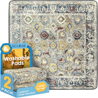 Washable Pee Pad for Dogs - Vintage / 48" x 48" (2 Pack)