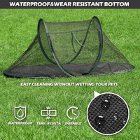 Cat Tent Outdoor, Pet Enclosure Tent Suitable for Cats and Small Animals, Indoor Playpen Portable Exercise Tent with Carry Bag(Dark Green)