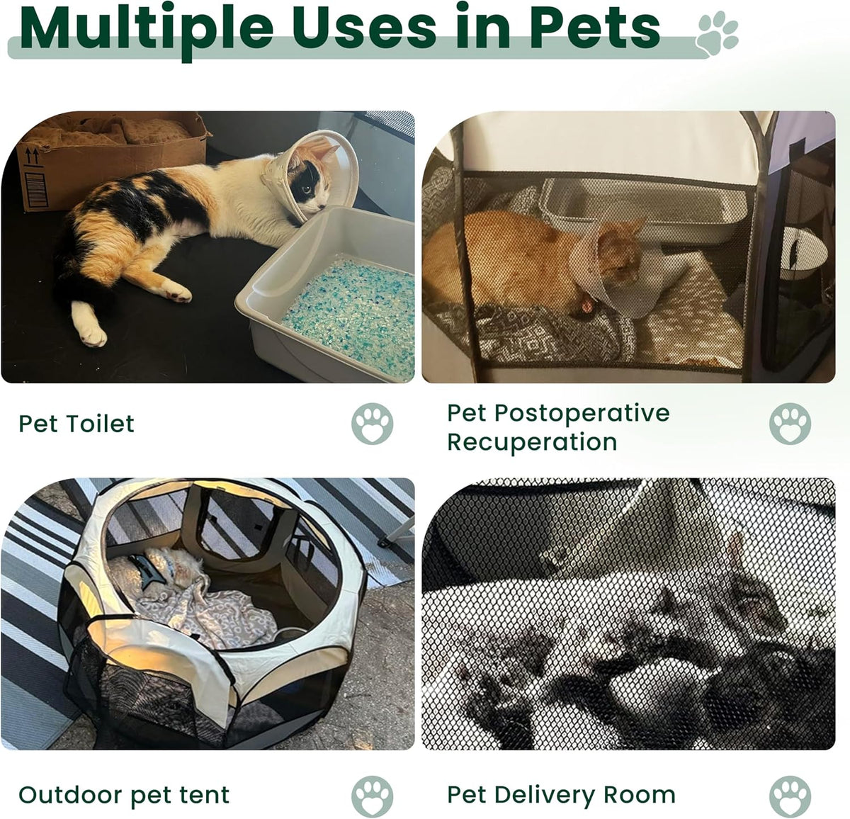 Love's cabin Pet Puppy Dog Playpen - Light Pink / 30.0"L x 30.0"W x 23.0"H - image 4