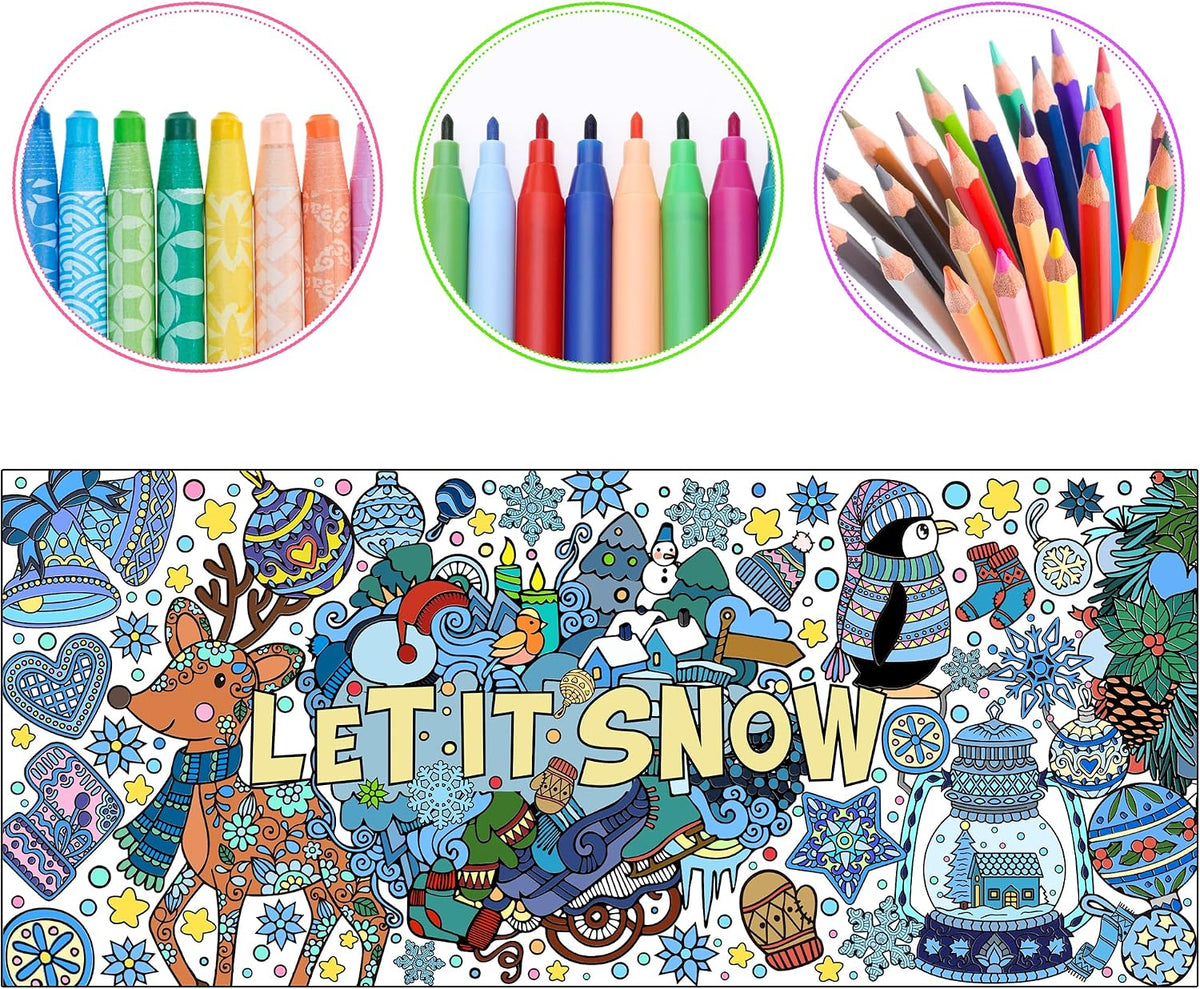 Dvbonike Jumbo Mandala Coloring Poster Giant Flower DIY Drawing Paper - Winter - image 3