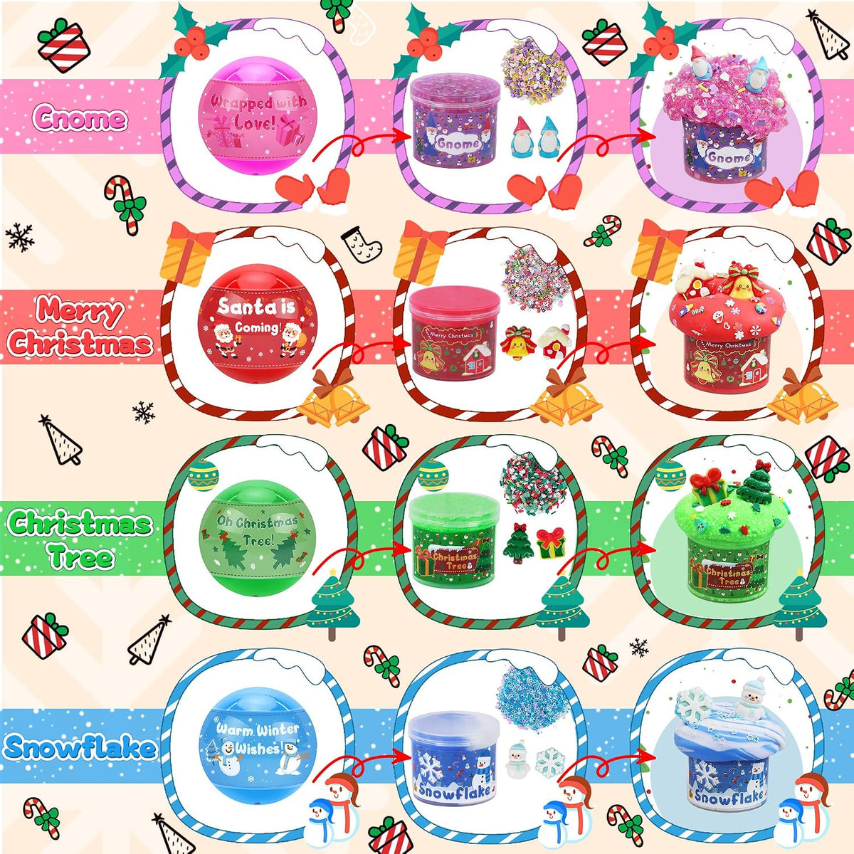 6-Pack Pink Slime Kit for Girls - Stocking Stuffers - image 4