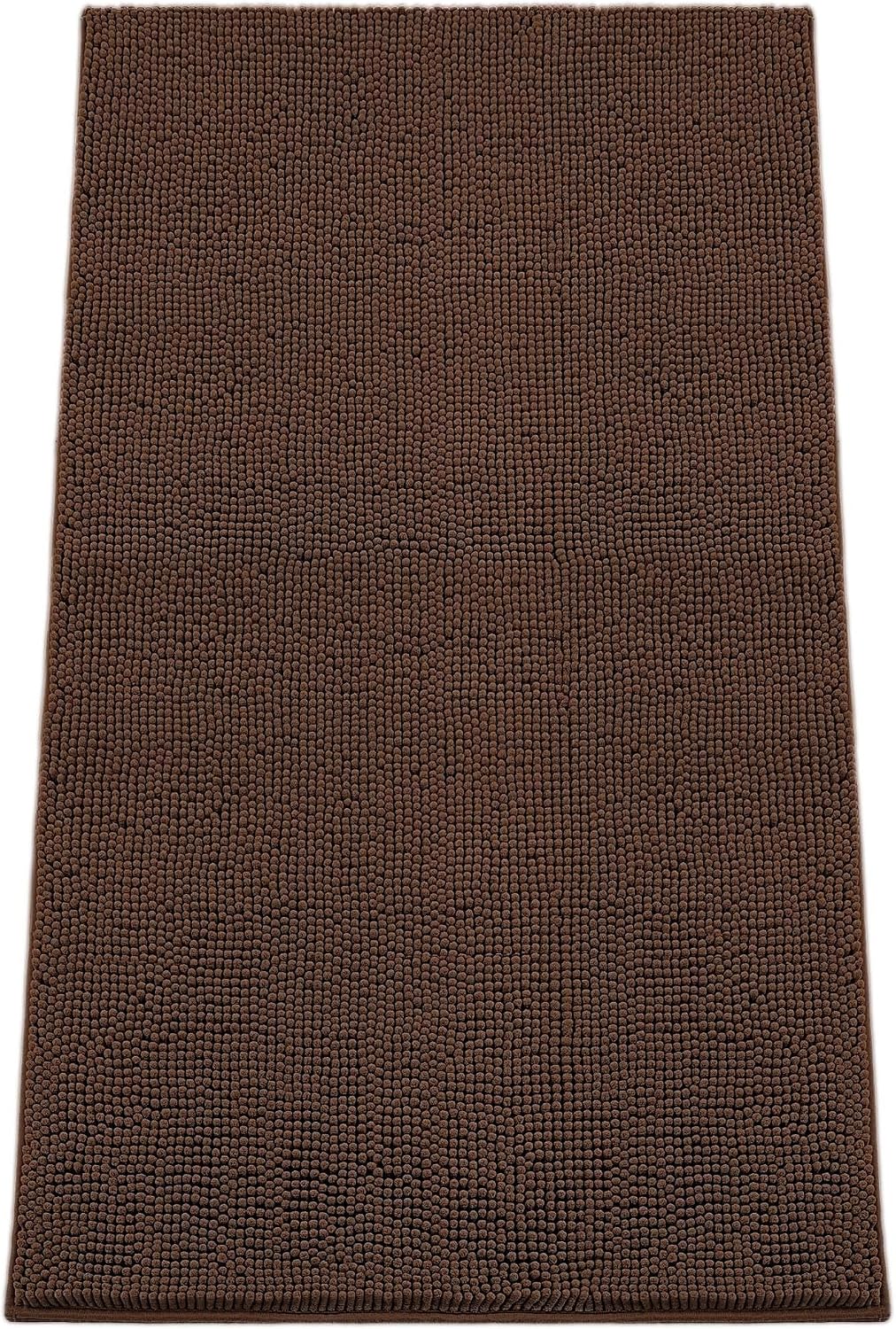 Absorbent Dog Door Mat for Muddy Paws - 60"L x 36"W x 1" Th / Brown