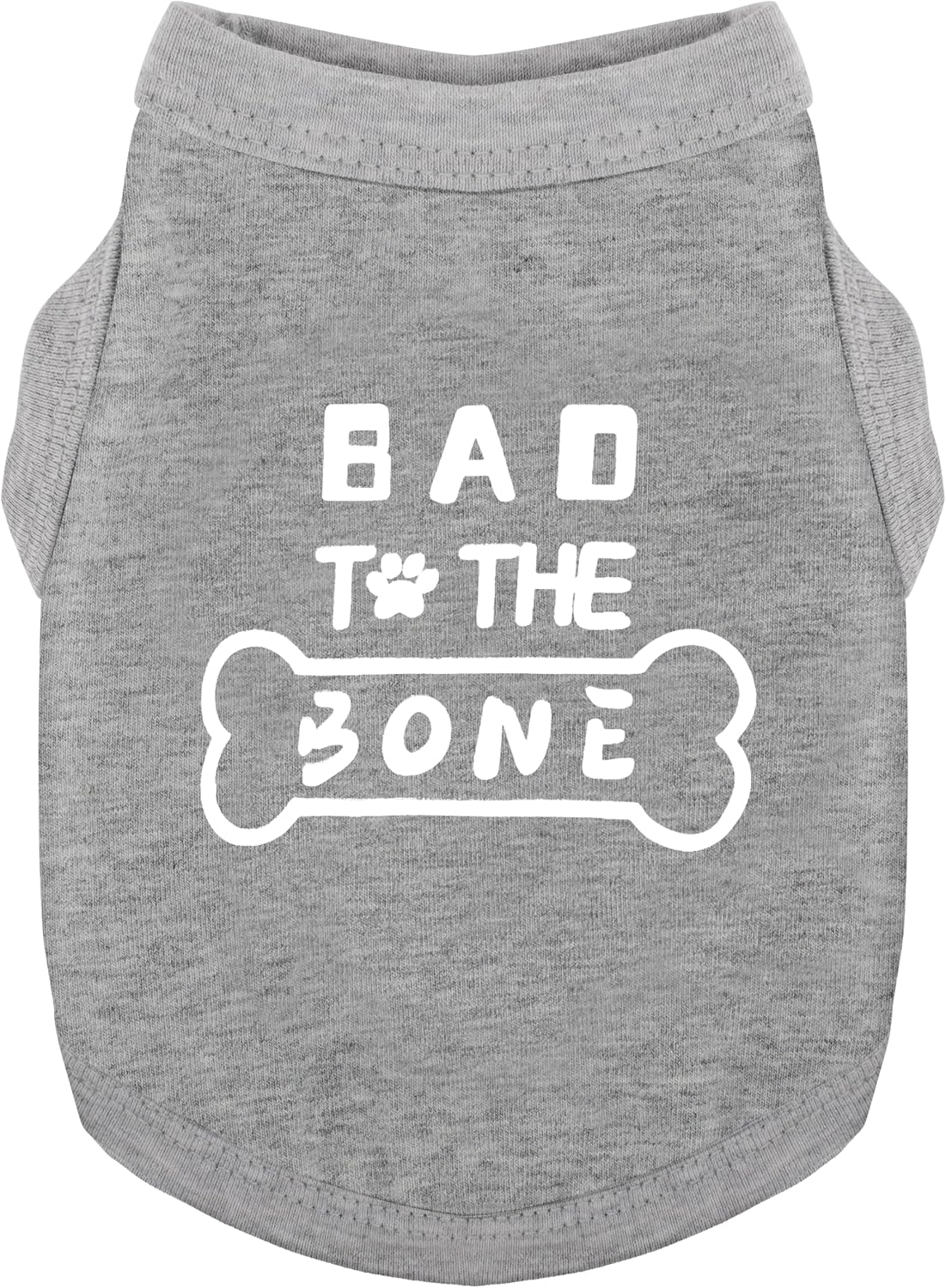 Discover Cozy Cotton Canine Wear: Soft, Lightweight - L-(15~23lb) | Chest(~20") / Grey-Bad bone