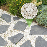 Mr. Fireglass 5lb White River Rocks, 3/8 inch Natural Decorative Polished Pebbles Aquarium Gravel Stones for Landscaping, Indoor Plants, Vase, Succulent, Fish Tank