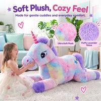 IKASA 43" Giant Unicorn Stuffed Animal, Super Soft - Polychrome - image 3