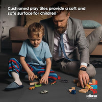 Norsk Multi-Purpose Reversible Floor Mats - EVA Interlocking Foam Tiles (Gray/Black 40 Tiles - 160 sq. Ft. 1/2" Thick)