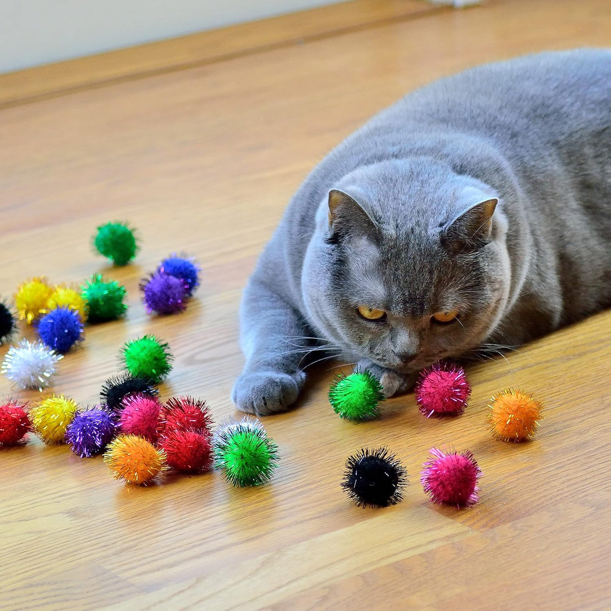 Youngever 30 Pack Sparkle Balls, Interactive Cat & Kitten Toys - image 3