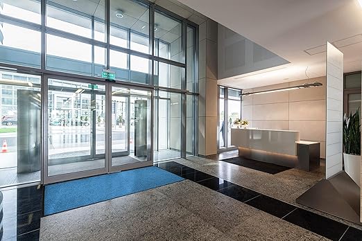 M+A Matting WaterHog Diamond | Commercial-Grade Entrance Mat with Rubber Border – Indoor/Outdoor, Quick Drying, Stain Resistant Door Mat (Evergreen, 6' x 8')