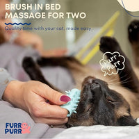 Furr&Purr Cat Brush Set for Indoor Cats - Grooming Tools: Face Scratcher, Calming Massager, and Scratching Pad (2-Pack, Made in the USA)