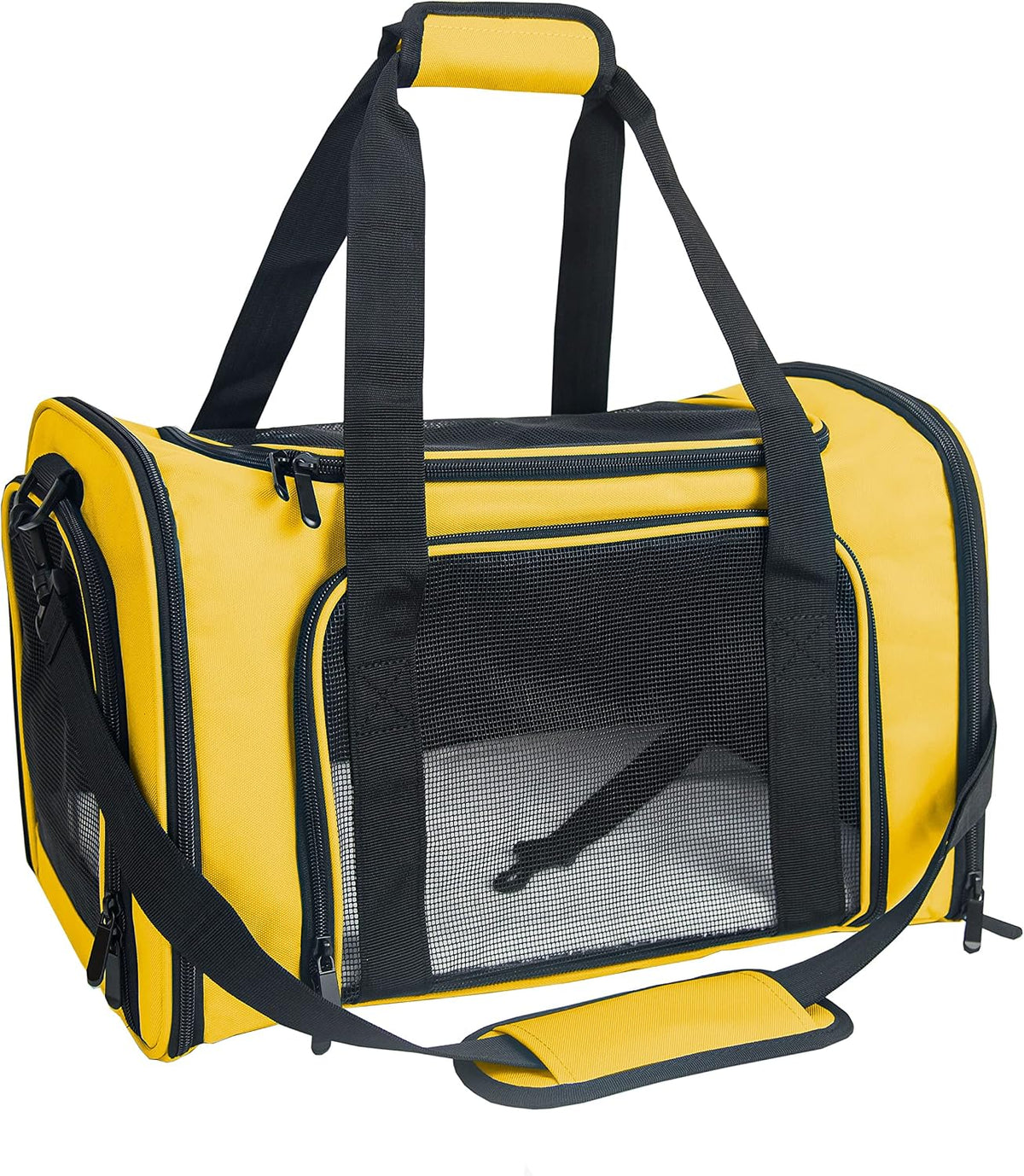 Soft Sided Carrier for Small Medium Cats Dogs - 17.0"L x 11.0"W x 11.0"H / Yellow