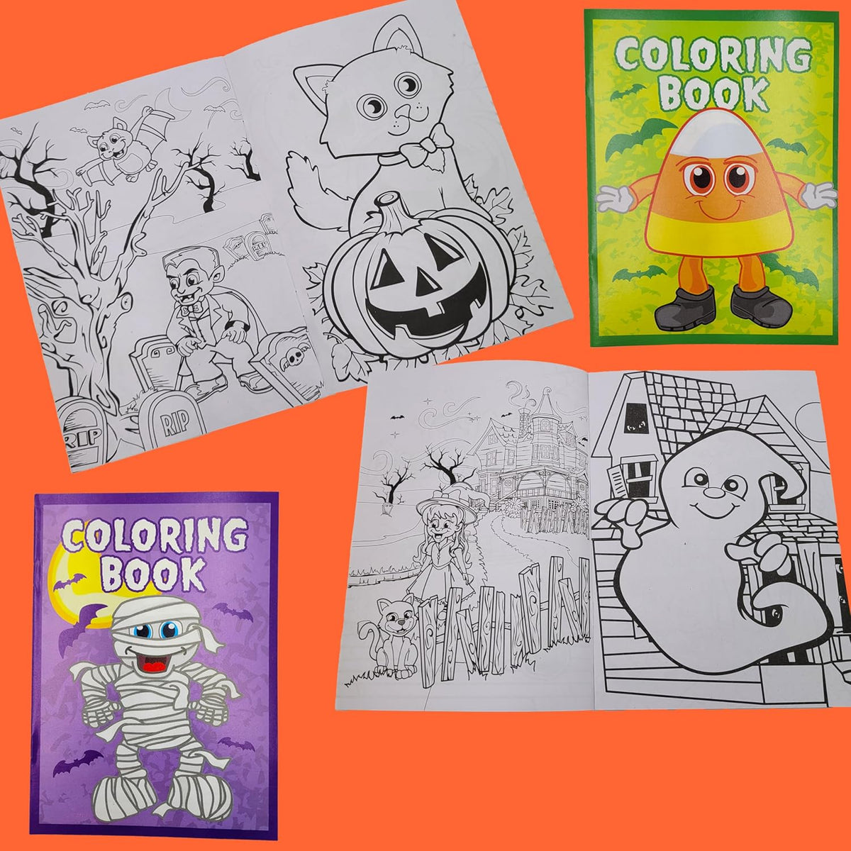 The Dreidel Company Halloween coloring books, 12 booklets with ghosts, witches and pumpkins - view 9