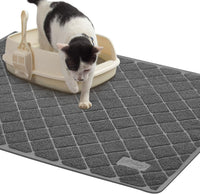 Niubya Premium Cat Litter Mat - Dark Grey / 1 Count (Pack of 1) / 35" x 23"