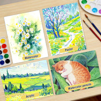 Watercolor Paper Pad, 5.5"x8.5”, Spiral, Bound with Tear - Yellow / 9" x 12" Glue Bound - image 4