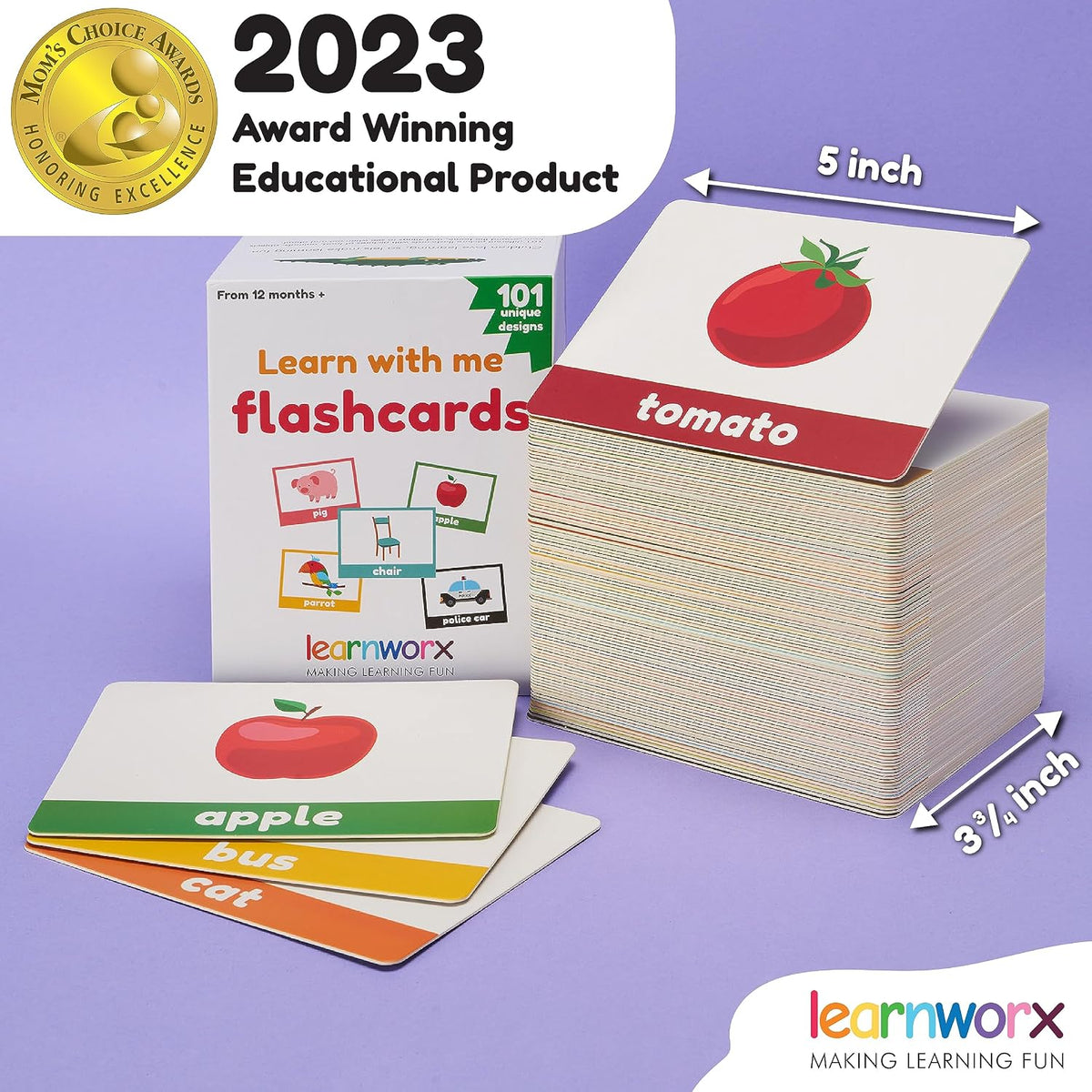 101 First Words Travel Size Flash Cards, 202 Sides - Classic Size (5½ x 4¼") - image 3