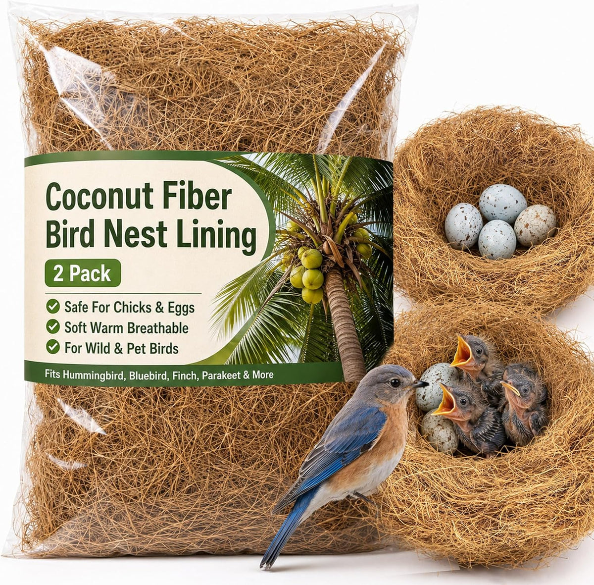 Sukh Coconut Fiber for Bird Nest - 2