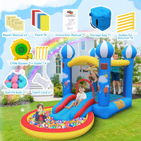 Culaluva 7-in-1 inflatable bounce house with slide, ball pit and basketball rim - view 6