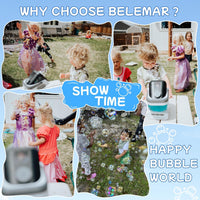 Upgraded Bubble Machine Outdoor Toys for Kids & Wedding Party – Fun for Kids & Family - Black - image 3