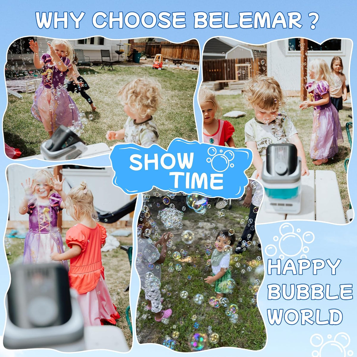 Upgraded Bubble Machine Outdoor Toys for Kids & Wedding Party – Fun for Kids & Family - Black - image 3