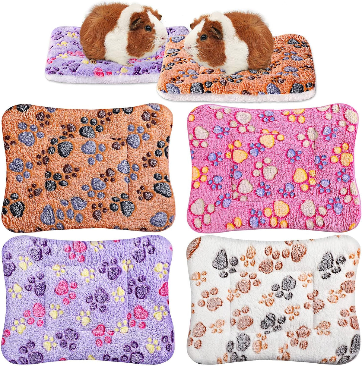 4 Pack Soft Pet Bed Mat Small Dog Crate Fleece – Essentials for Dogs - 13 x 10 Inches / Vivid Color