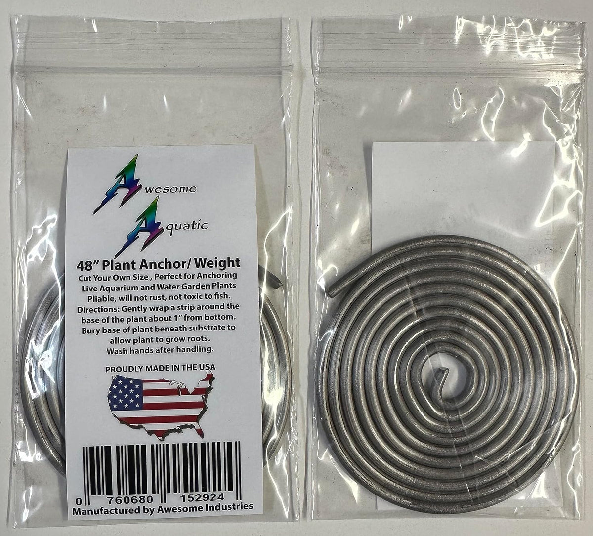 Awesome Aquatic Aquarium Plant Weights, Lead Ribbon Fish Anchors - 48 Inch Cut Your Own - image 2