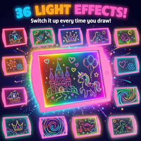 Marvin's Magic Glow Art Pink Drawing Board, 36 Light Effects - Pink - image 3
